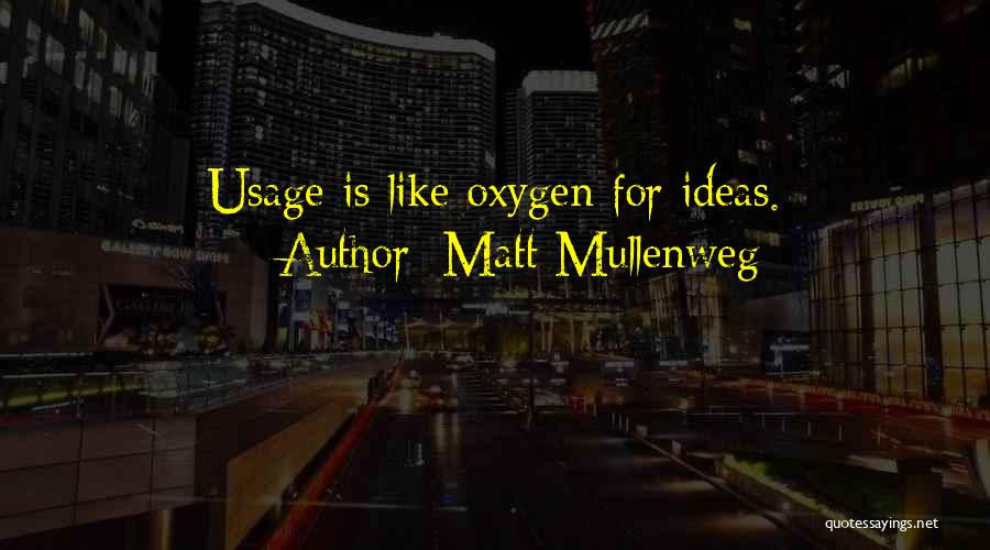 Matt Mullenweg Quotes: Usage Is Like Oxygen For Ideas.