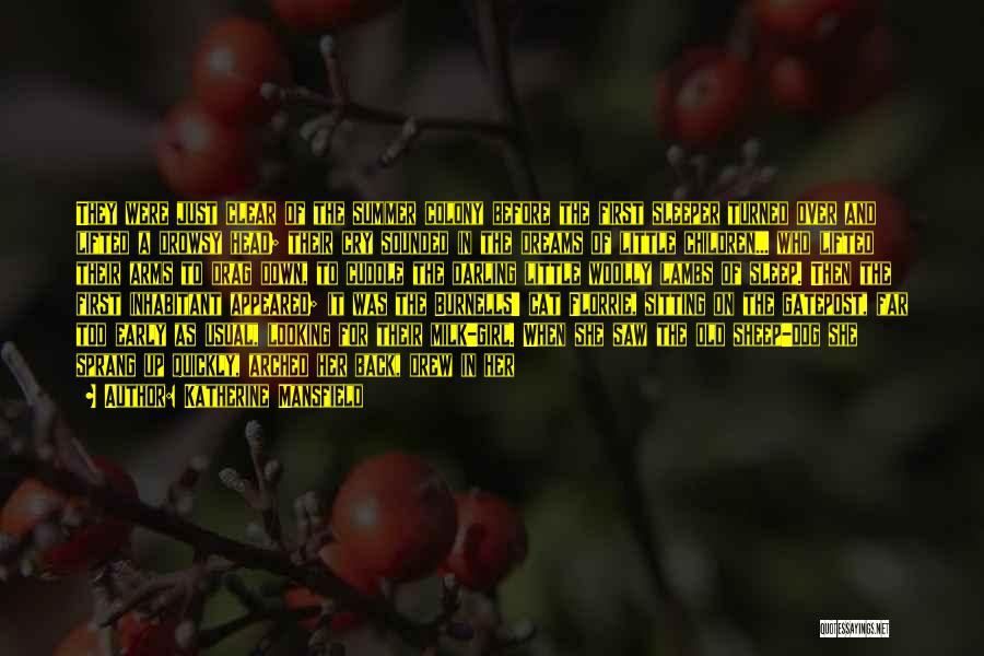 Katherine Mansfield Quotes: They Were Just Clear Of The Summer Colony Before The First Sleeper Turned Over And Lifted A Drowsy Head; Their