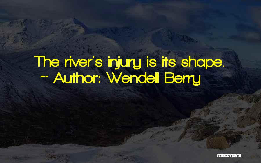 Wendell Berry Quotes: The River's Injury Is Its Shape.