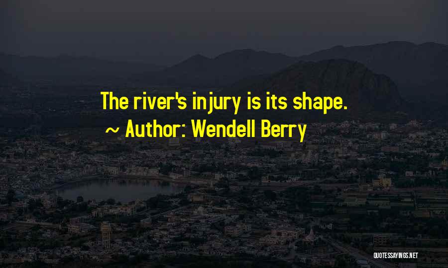 Wendell Berry Quotes: The River's Injury Is Its Shape.