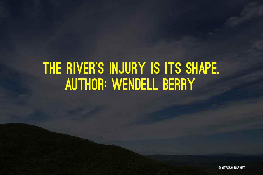 Wendell Berry Quotes: The River's Injury Is Its Shape.