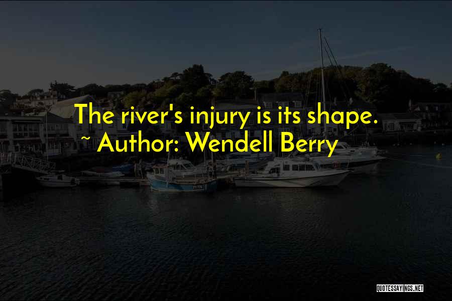 Wendell Berry Quotes: The River's Injury Is Its Shape.