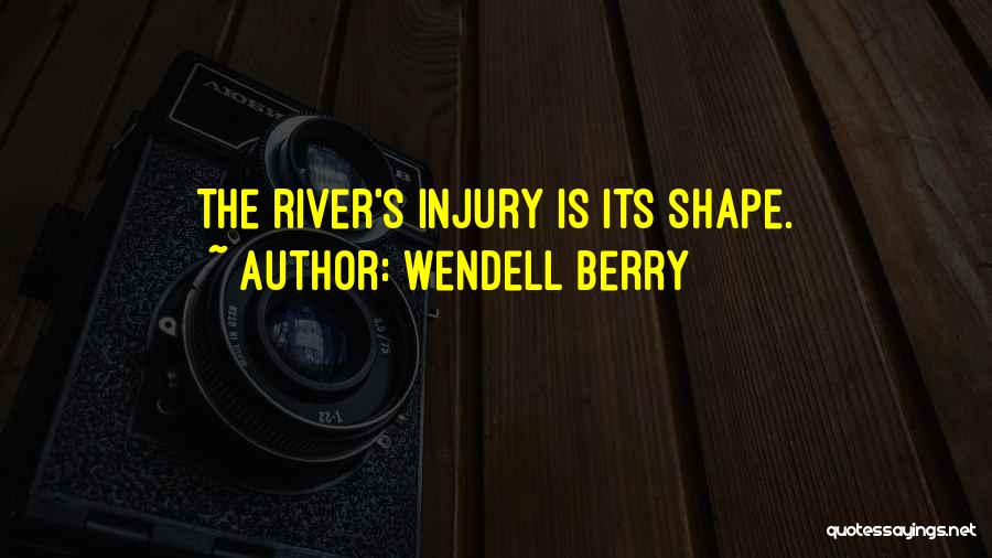 Wendell Berry Quotes: The River's Injury Is Its Shape.