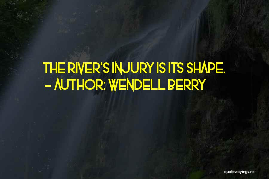 Wendell Berry Quotes: The River's Injury Is Its Shape.