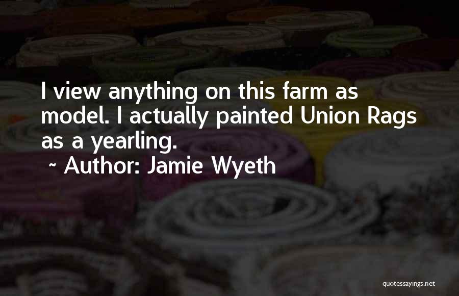 Jamie Wyeth Quotes: I View Anything On This Farm As Model. I Actually Painted Union Rags As A Yearling.