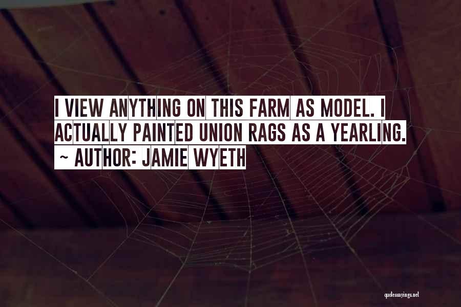 Jamie Wyeth Quotes: I View Anything On This Farm As Model. I Actually Painted Union Rags As A Yearling.