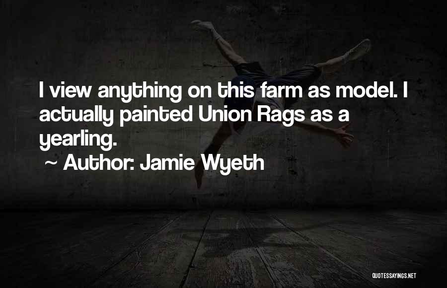 Jamie Wyeth Quotes: I View Anything On This Farm As Model. I Actually Painted Union Rags As A Yearling.