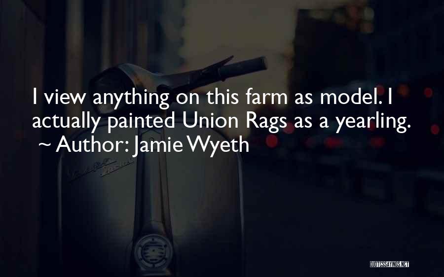 Jamie Wyeth Quotes: I View Anything On This Farm As Model. I Actually Painted Union Rags As A Yearling.