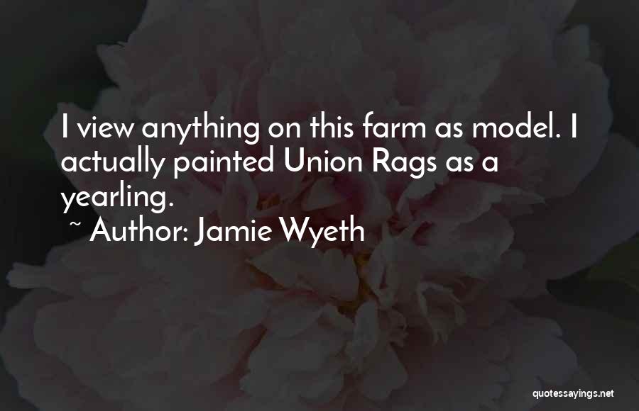 Jamie Wyeth Quotes: I View Anything On This Farm As Model. I Actually Painted Union Rags As A Yearling.