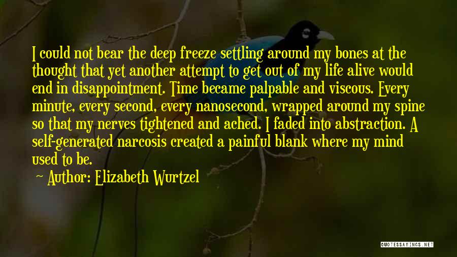 Elizabeth Wurtzel Quotes: I Could Not Bear The Deep Freeze Settling Around My Bones At The Thought That Yet Another Attempt To Get