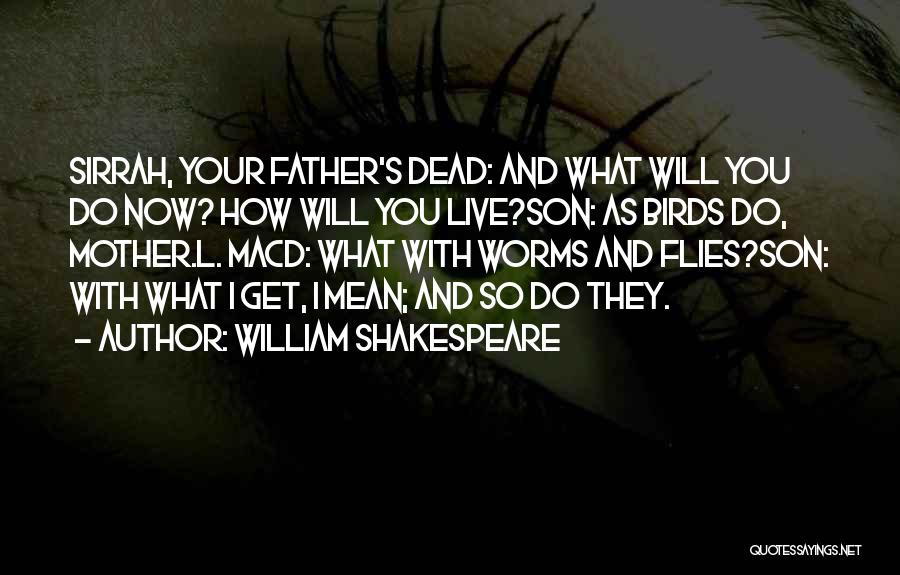 William Shakespeare Quotes: Sirrah, Your Father's Dead: And What Will You Do Now? How Will You Live?son: As Birds Do, Mother.l. Macd: What