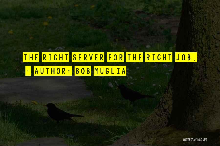 Bob Muglia Quotes: The Right Server For The Right Job.