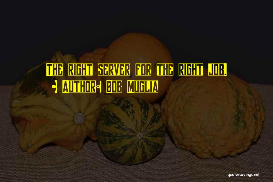 Bob Muglia Quotes: The Right Server For The Right Job.