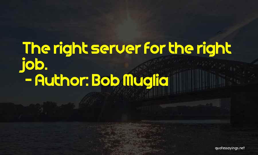 Bob Muglia Quotes: The Right Server For The Right Job.