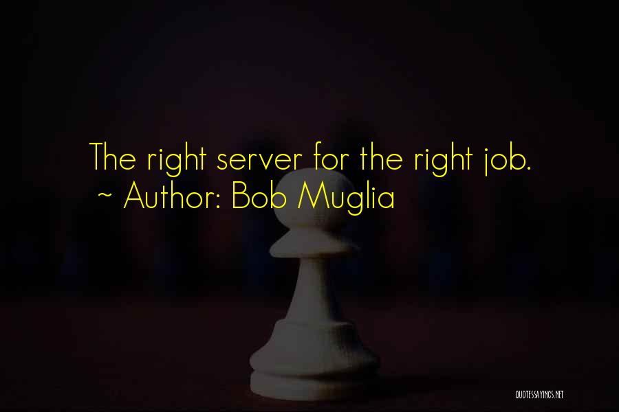 Bob Muglia Quotes: The Right Server For The Right Job.