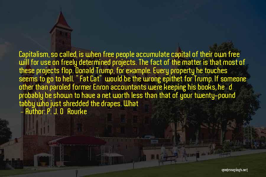 P. J. O'Rourke Quotes: Capitalism, So Called, Is When Free People Accumulate Capital Of Their Own Free Will For Use On Freely Determined Projects.