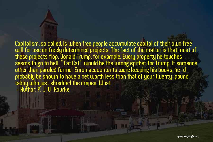 P. J. O'Rourke Quotes: Capitalism, So Called, Is When Free People Accumulate Capital Of Their Own Free Will For Use On Freely Determined Projects.