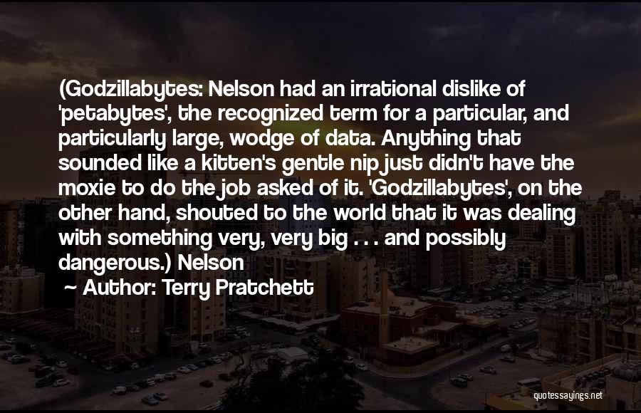 Terry Pratchett Quotes: (godzillabytes: Nelson Had An Irrational Dislike Of 'petabytes', The Recognized Term For A Particular, And Particularly Large, Wodge Of Data.