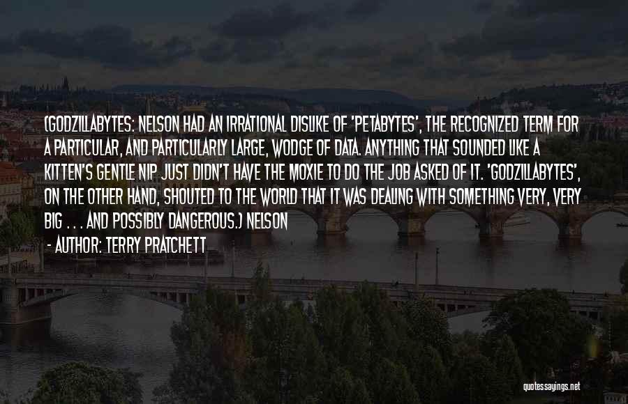 Terry Pratchett Quotes: (godzillabytes: Nelson Had An Irrational Dislike Of 'petabytes', The Recognized Term For A Particular, And Particularly Large, Wodge Of Data.