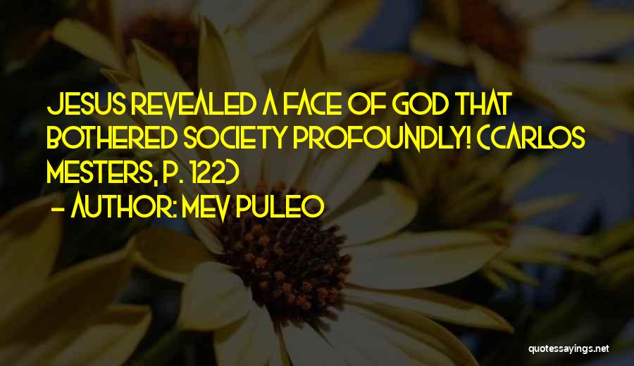 Mev Puleo Quotes: Jesus Revealed A Face Of God That Bothered Society Profoundly! (carlos Mesters, P. 122)