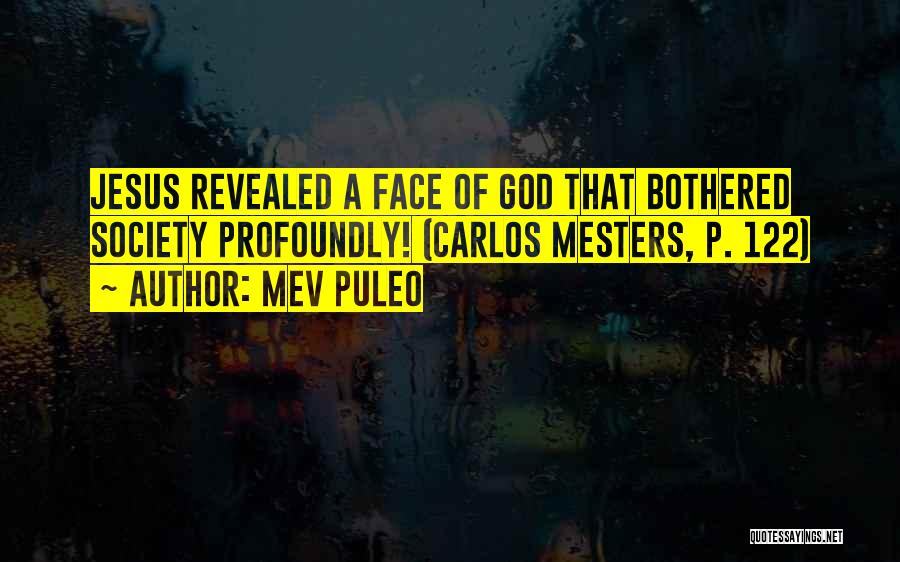 Mev Puleo Quotes: Jesus Revealed A Face Of God That Bothered Society Profoundly! (carlos Mesters, P. 122)