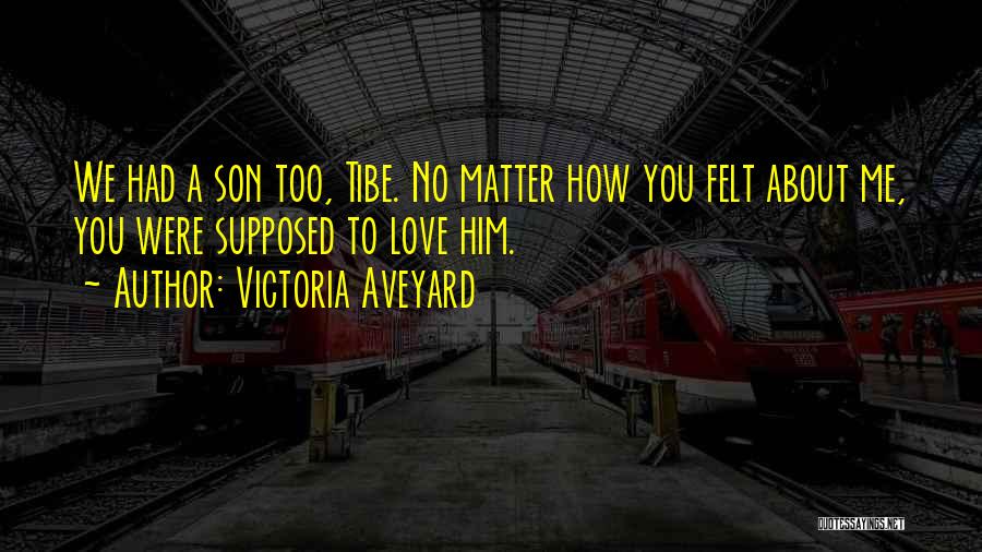 Victoria Aveyard Quotes: We Had A Son Too, Tibe. No Matter How You Felt About Me, You Were Supposed To Love Him.