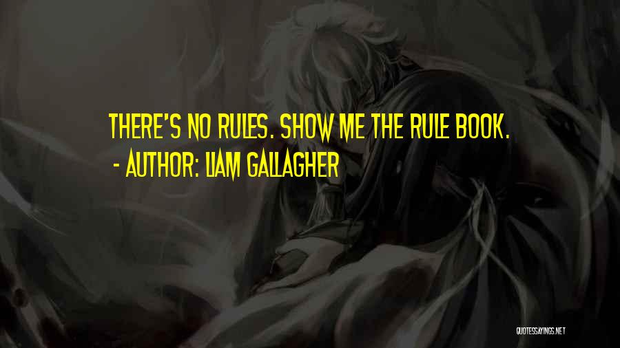 Liam Gallagher Quotes: There's No Rules. Show Me The Rule Book.