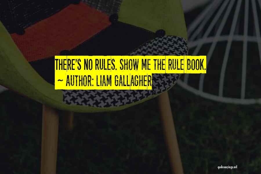 Liam Gallagher Quotes: There's No Rules. Show Me The Rule Book.