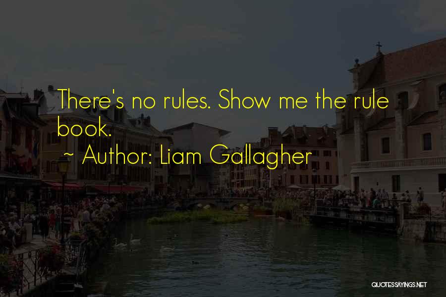 Liam Gallagher Quotes: There's No Rules. Show Me The Rule Book.