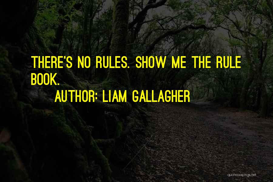 Liam Gallagher Quotes: There's No Rules. Show Me The Rule Book.