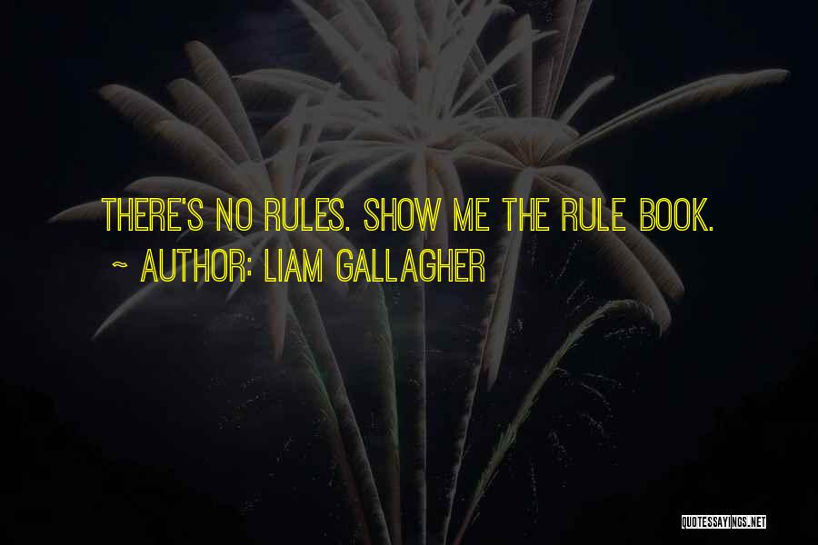 Liam Gallagher Quotes: There's No Rules. Show Me The Rule Book.