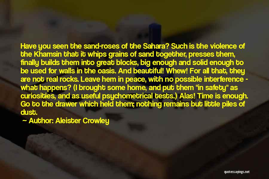 Aleister Crowley Quotes: Have You Seen The Sand-roses Of The Sahara? Such Is The Violence Of The Khamsin That It Whips Grains Of