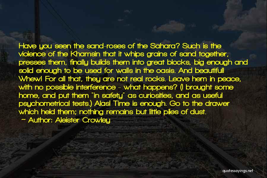 Aleister Crowley Quotes: Have You Seen The Sand-roses Of The Sahara? Such Is The Violence Of The Khamsin That It Whips Grains Of