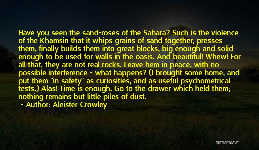 Aleister Crowley Quotes: Have You Seen The Sand-roses Of The Sahara? Such Is The Violence Of The Khamsin That It Whips Grains Of