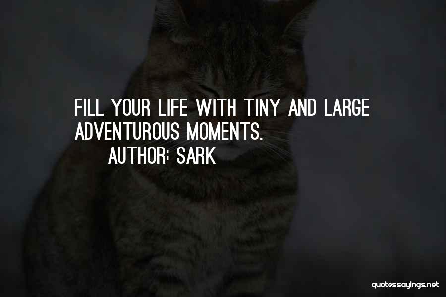 SARK Quotes: Fill Your Life With Tiny And Large Adventurous Moments.