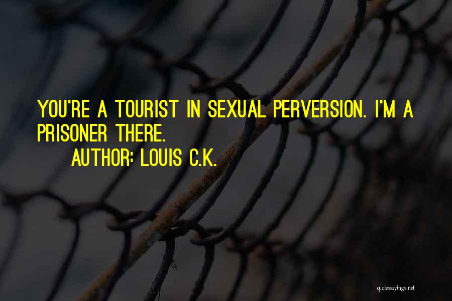 Louis C.K. Quotes: You're A Tourist In Sexual Perversion. I'm A Prisoner There.