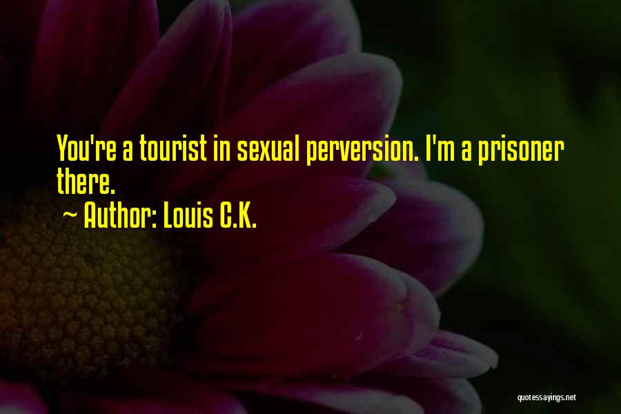 Louis C.K. Quotes: You're A Tourist In Sexual Perversion. I'm A Prisoner There.