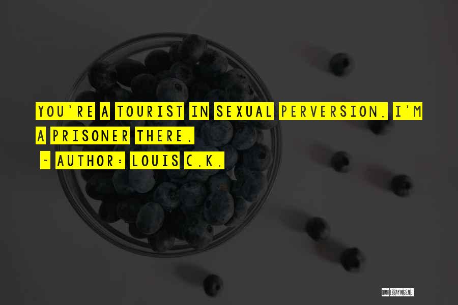 Louis C.K. Quotes: You're A Tourist In Sexual Perversion. I'm A Prisoner There.