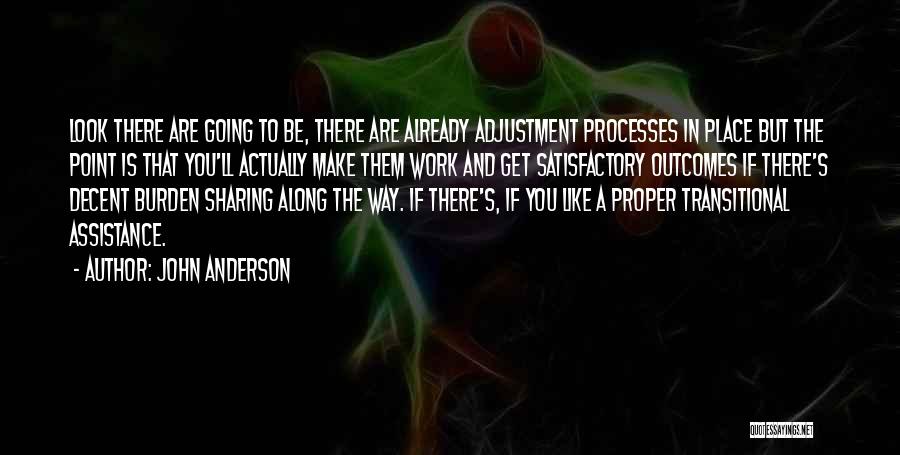 John Anderson Quotes: Look There Are Going To Be, There Are Already Adjustment Processes In Place But The Point Is That You'll Actually