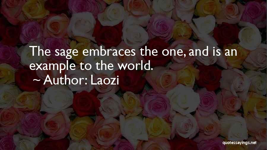 Laozi Quotes: The Sage Embraces The One, And Is An Example To The World.