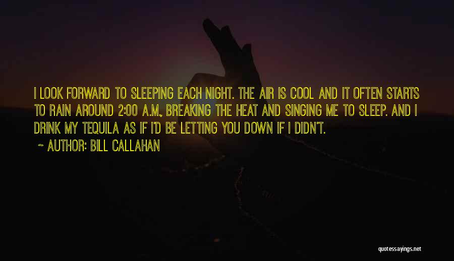 Bill Callahan Quotes: I Look Forward To Sleeping Each Night. The Air Is Cool And It Often Starts To Rain Around 2:00 A.m.,
