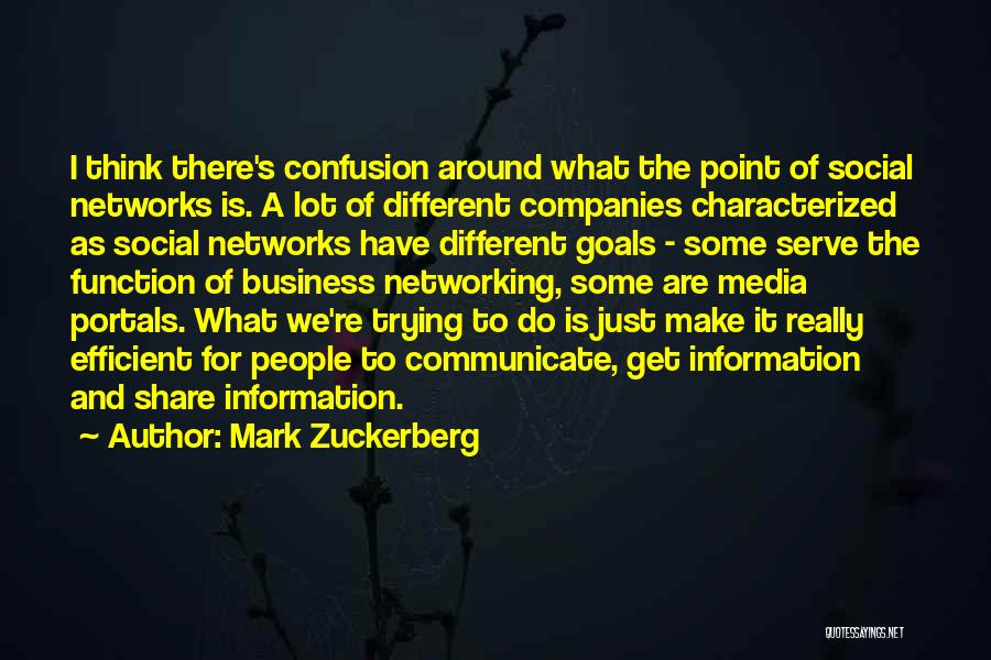 Mark Zuckerberg Quotes: I Think There's Confusion Around What The Point Of Social Networks Is. A Lot Of Different Companies Characterized As Social