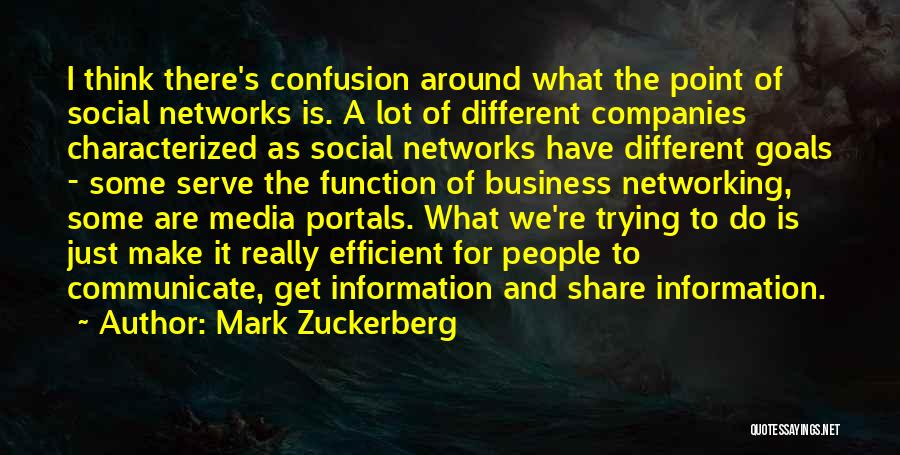 Mark Zuckerberg Quotes: I Think There's Confusion Around What The Point Of Social Networks Is. A Lot Of Different Companies Characterized As Social