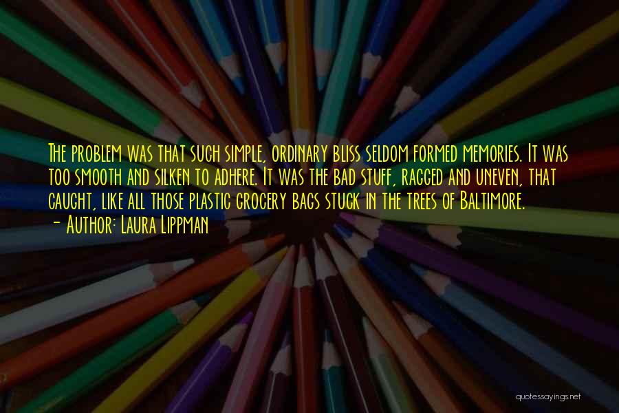 Laura Lippman Quotes: The Problem Was That Such Simple, Ordinary Bliss Seldom Formed Memories. It Was Too Smooth And Silken To Adhere. It