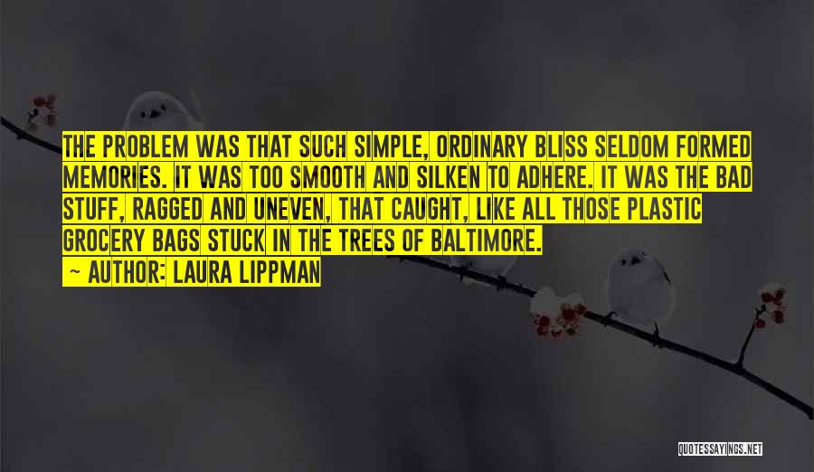 Laura Lippman Quotes: The Problem Was That Such Simple, Ordinary Bliss Seldom Formed Memories. It Was Too Smooth And Silken To Adhere. It