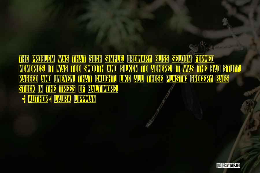 Laura Lippman Quotes: The Problem Was That Such Simple, Ordinary Bliss Seldom Formed Memories. It Was Too Smooth And Silken To Adhere. It