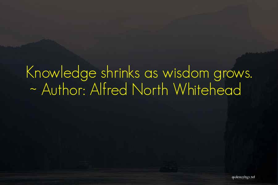 Alfred North Whitehead Quotes: Knowledge Shrinks As Wisdom Grows.