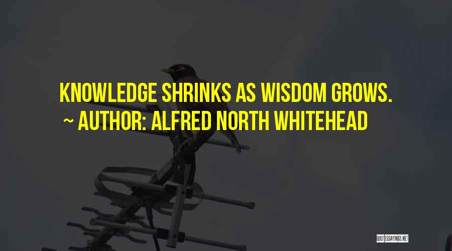 Alfred North Whitehead Quotes: Knowledge Shrinks As Wisdom Grows.