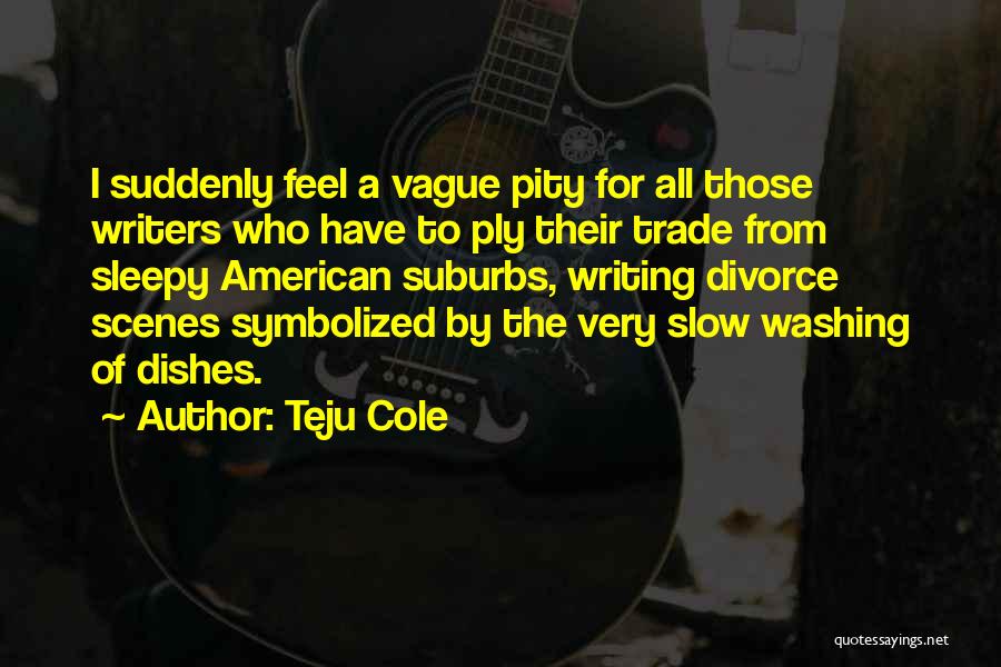 Teju Cole Quotes: I Suddenly Feel A Vague Pity For All Those Writers Who Have To Ply Their Trade From Sleepy American Suburbs,