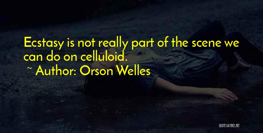Orson Welles Quotes: Ecstasy Is Not Really Part Of The Scene We Can Do On Celluloid.